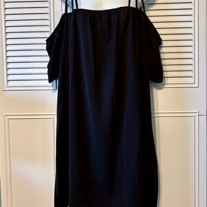 SHEIN Black Cold Shoulder Mini Dress